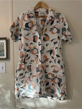 Linen Button- up shirt dress